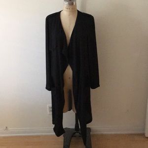 Soft woven trench style jacket